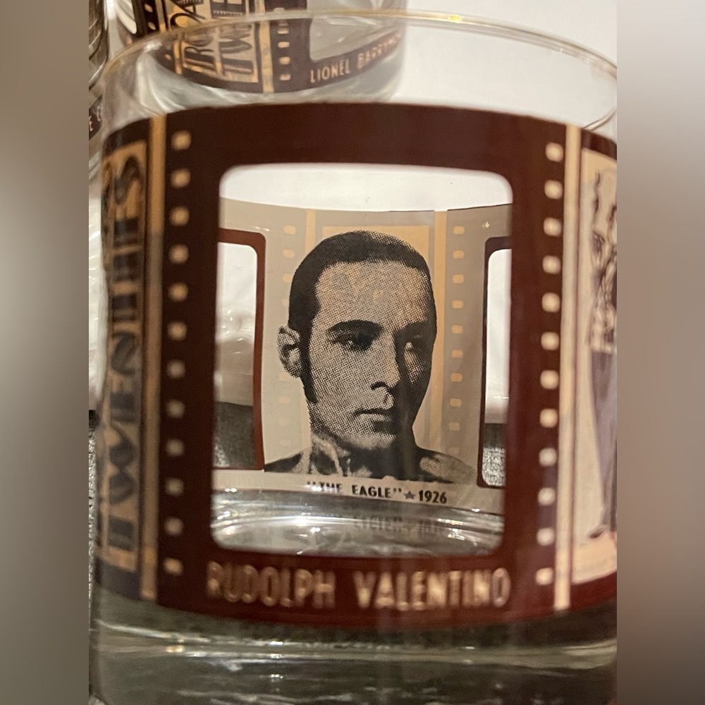 Vintage Oldies Roaring 20’s Film Strip Lowball Whiskey Glasses - Picture 5 of 6